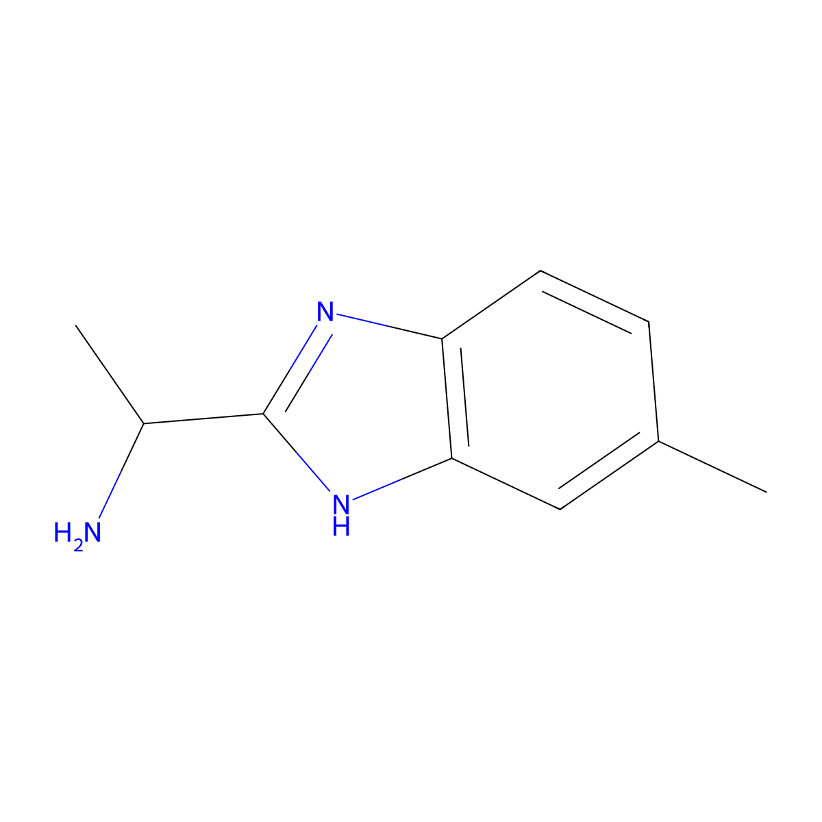 1-(5-Methyl-1H-benzo[d]imidazol-2-yl)ethanamine molecular structure, CAS 185949-59-1