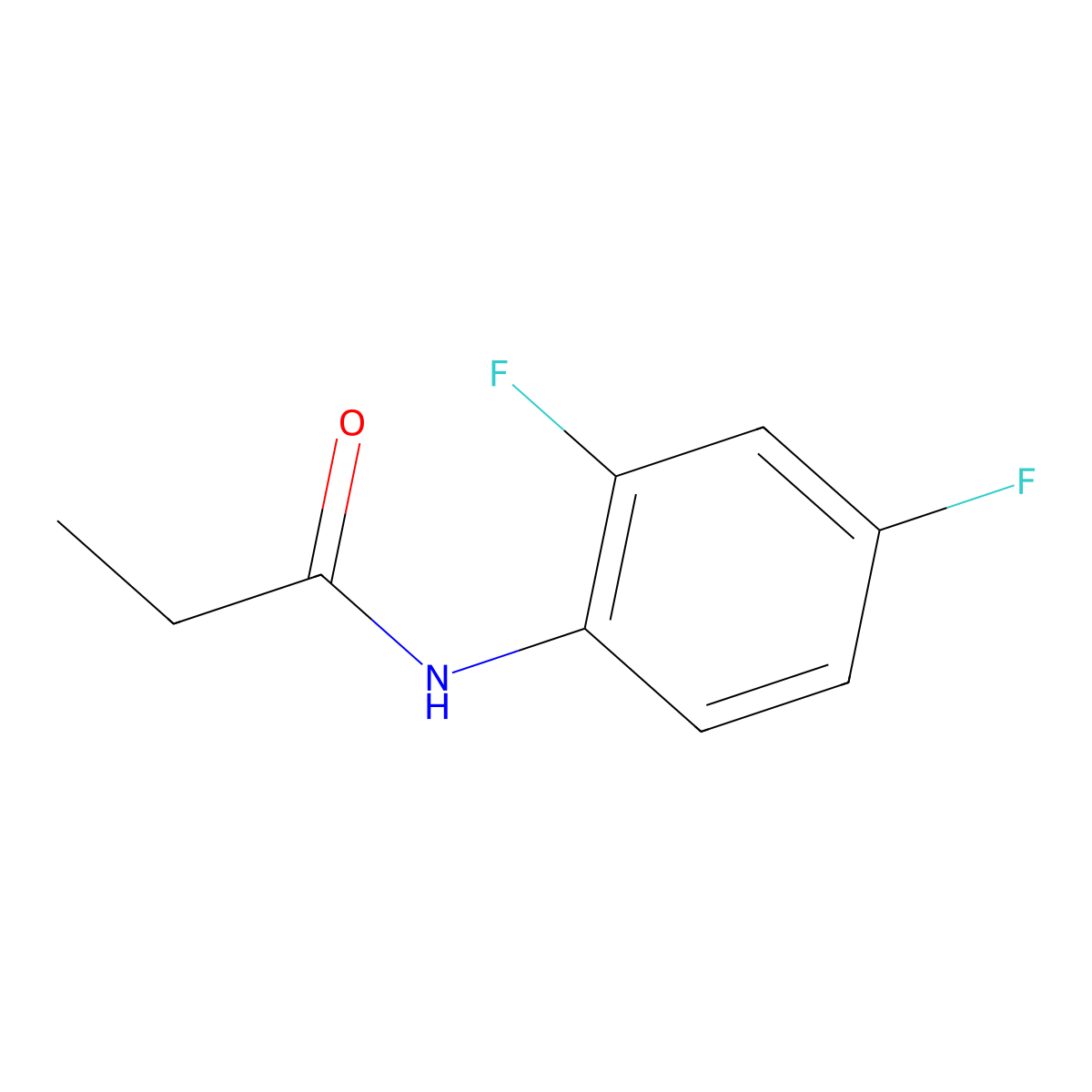 N-(2,4-difluorophenyl)propanamide molecular structure, CAS 185949-83-1