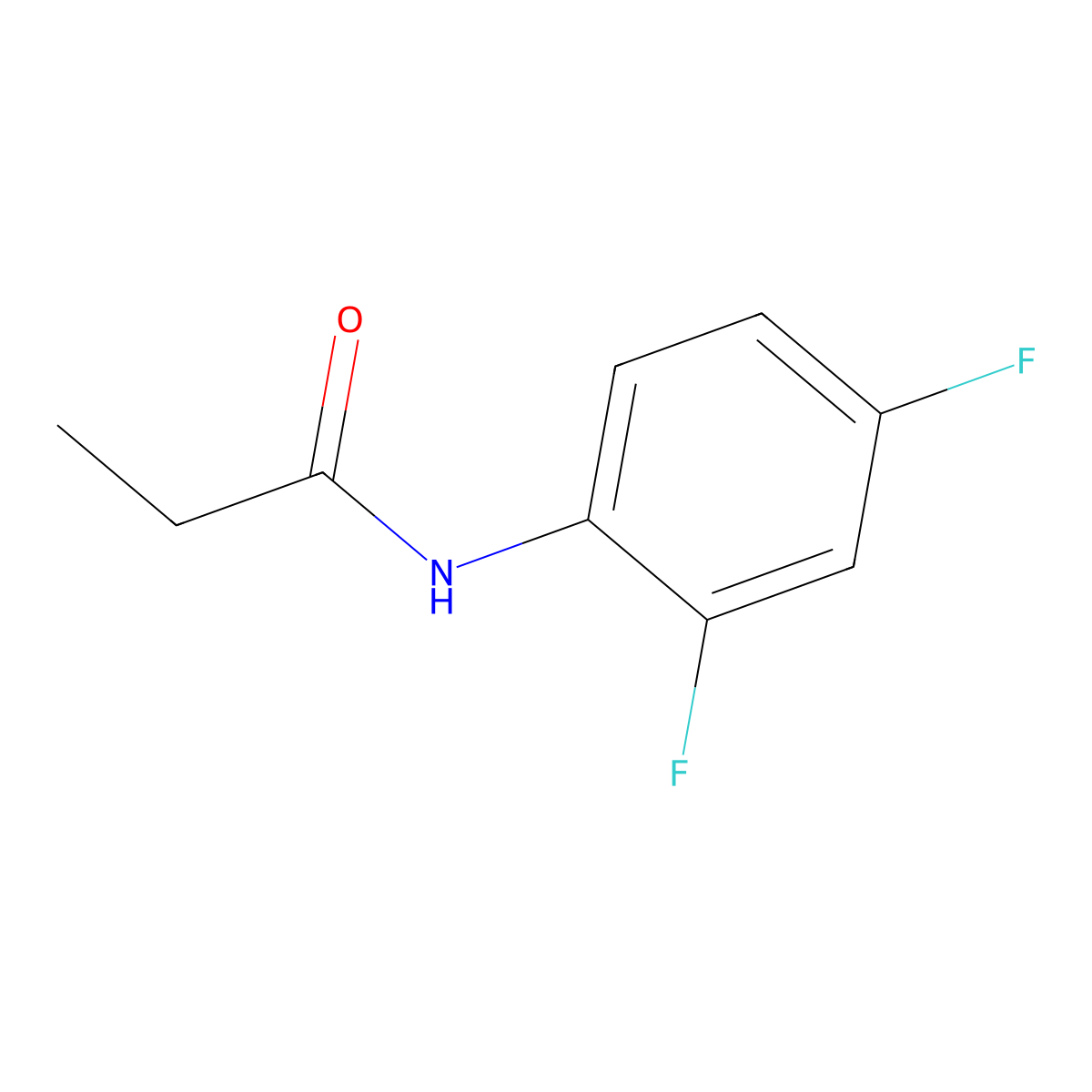 N-(2,4-difluorophenyl)propanamide molecular structure, CAS 185949-83-1