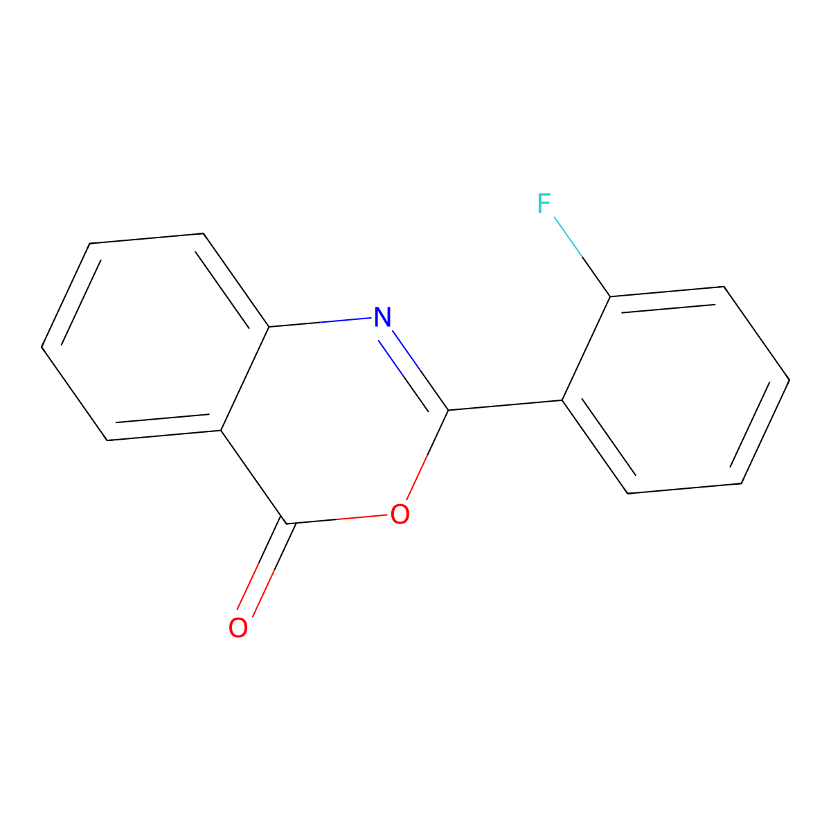 2-(2-fluorophenyl)-4H-3,1-benzoxazin-4-one molecular structure, CAS 18595-84-1