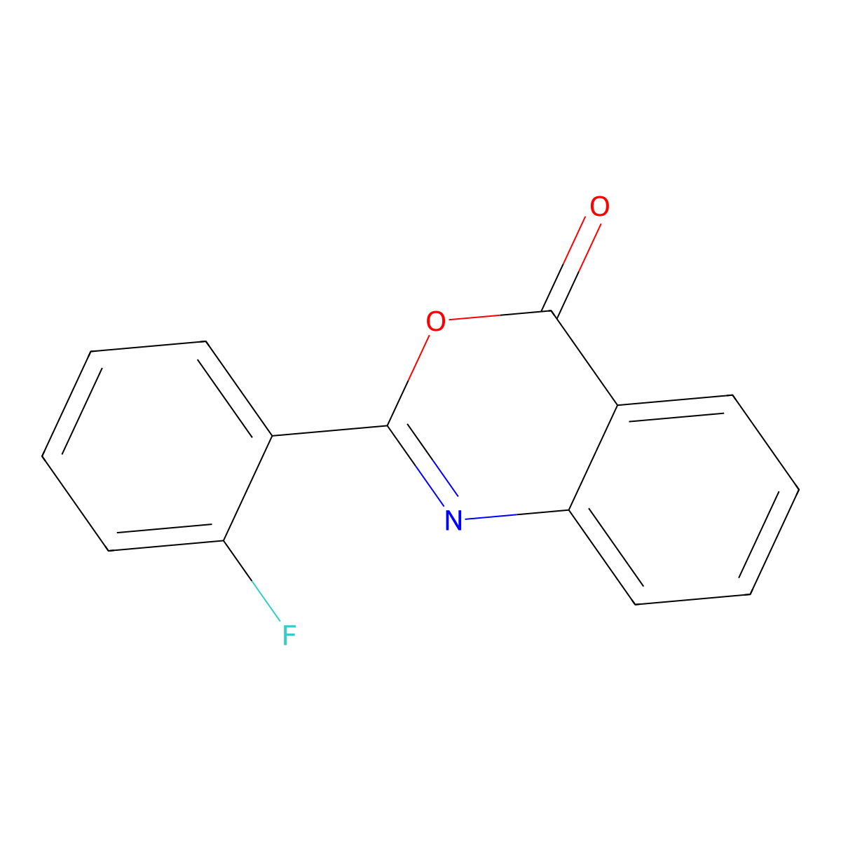 2-(2-fluorophenyl)-4H-3,1-benzoxazin-4-one molecular structure, CAS 18595-84-1