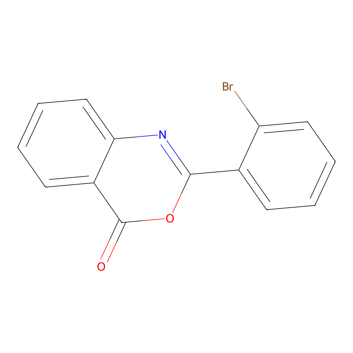 2-(2-bromophenyl)-4H-3,1-benzoxazin-4-one molecular structure, CAS 18595-86-3