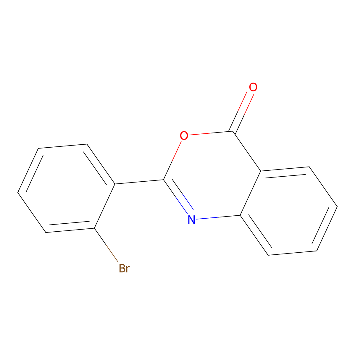 2-(2-bromophenyl)-4H-3,1-benzoxazin-4-one molecular structure, CAS 18595-86-3