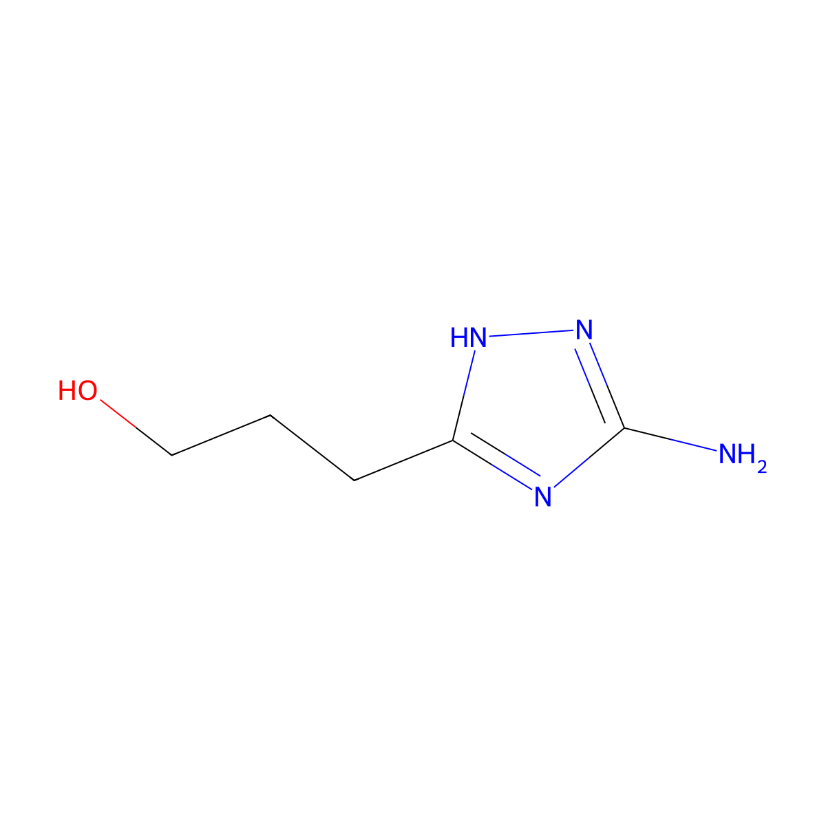 3-(5-amino-4H-1,2,4-triazol-3-yl)propan-1-ol molecular structure, CAS 18595-97-6