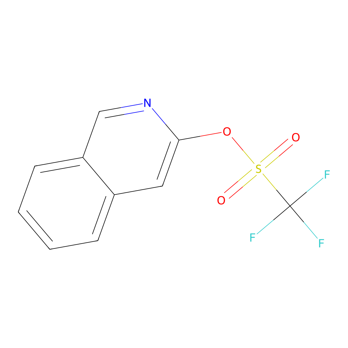 Isoquinolin-3-yl trifluoromethanesulfonate molecular structure, CAS 185950-63-4