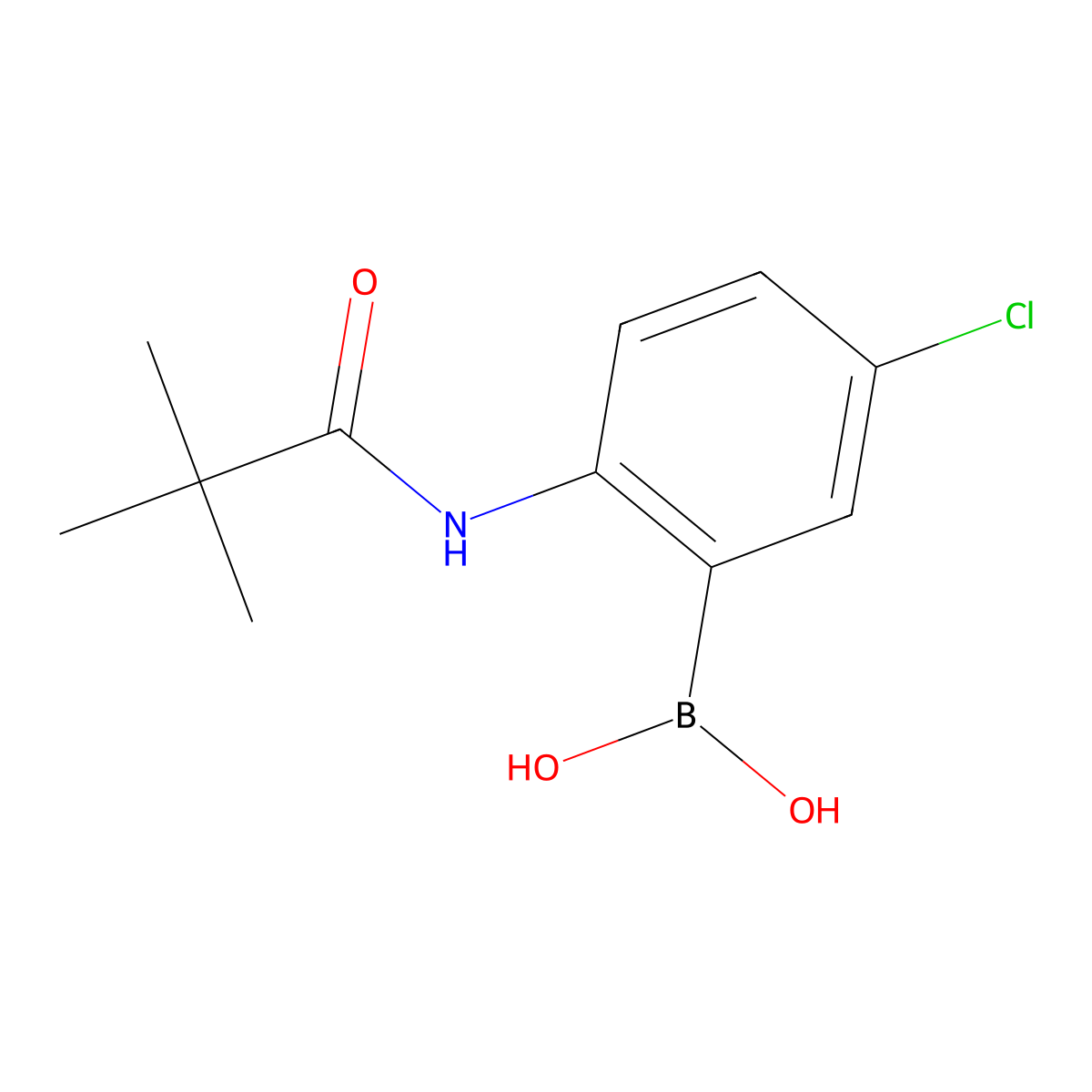 5-Chloro-2-(pivaloylamino)phenylboronic acid molecular structure, CAS 185950-64-5