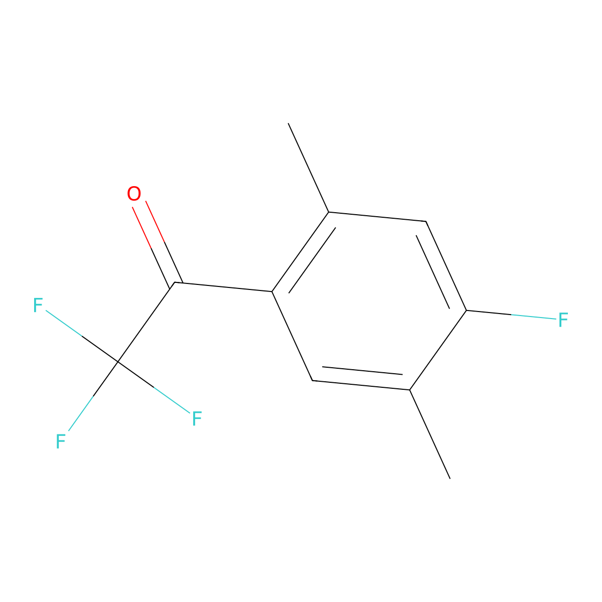 2,2,2-Trifluoro-1-(4-fluoro-2,5-dimethylphenyl)ethanone molecular structure, CAS 1859521-63-3