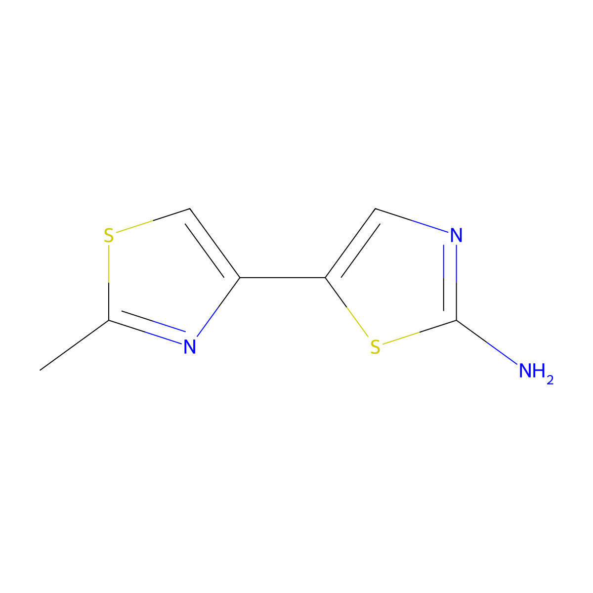 5-(2-Methyl-1,3-thiazol-4-yl)-1,3-thiazol-2-amine molecular structure, CAS 1859534-24-9