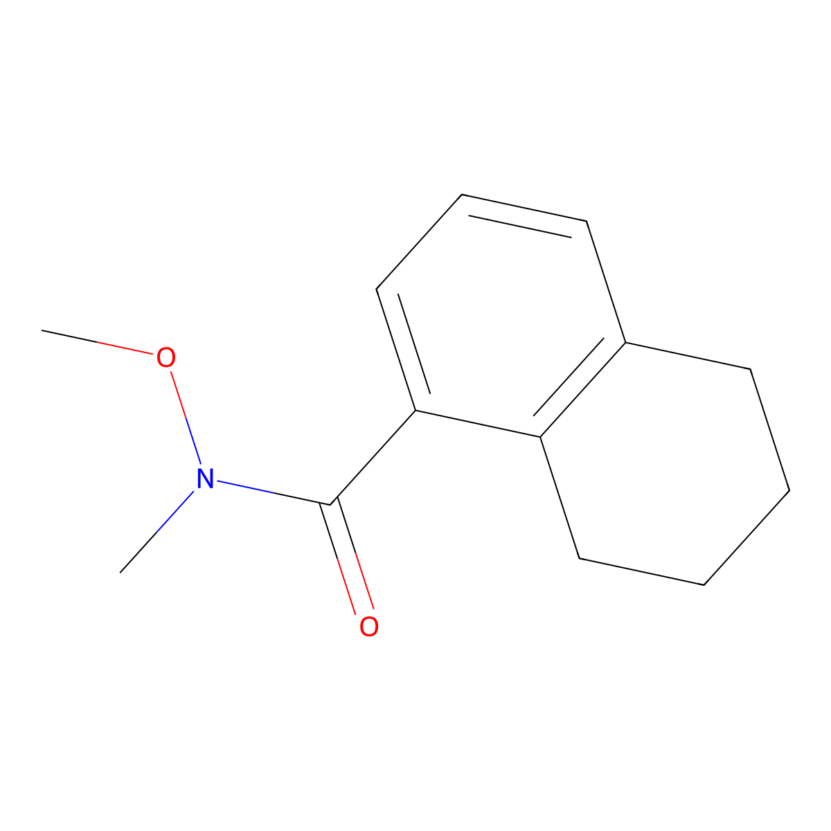 N-methoxy-N-methyl-5,6,7,8-tetrahydronaphthalene-1-carboxamide molecular structure, CAS 185957-97-5