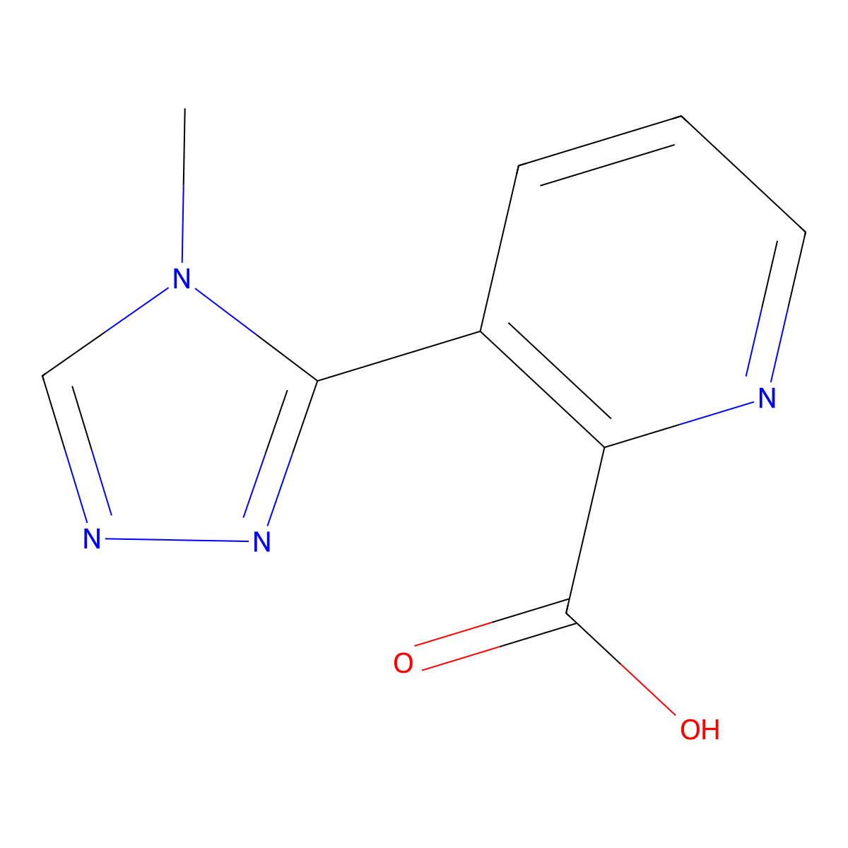 3-(4-Methyl-1,2,4-triazol-3-yl)pyridine-2-carboxylic acid molecular structure, CAS 1859577-24-4