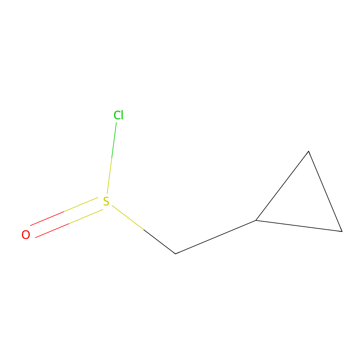 Cyclopropylmethanesulfinyl chloride molecular structure, CAS 1859592-46-3