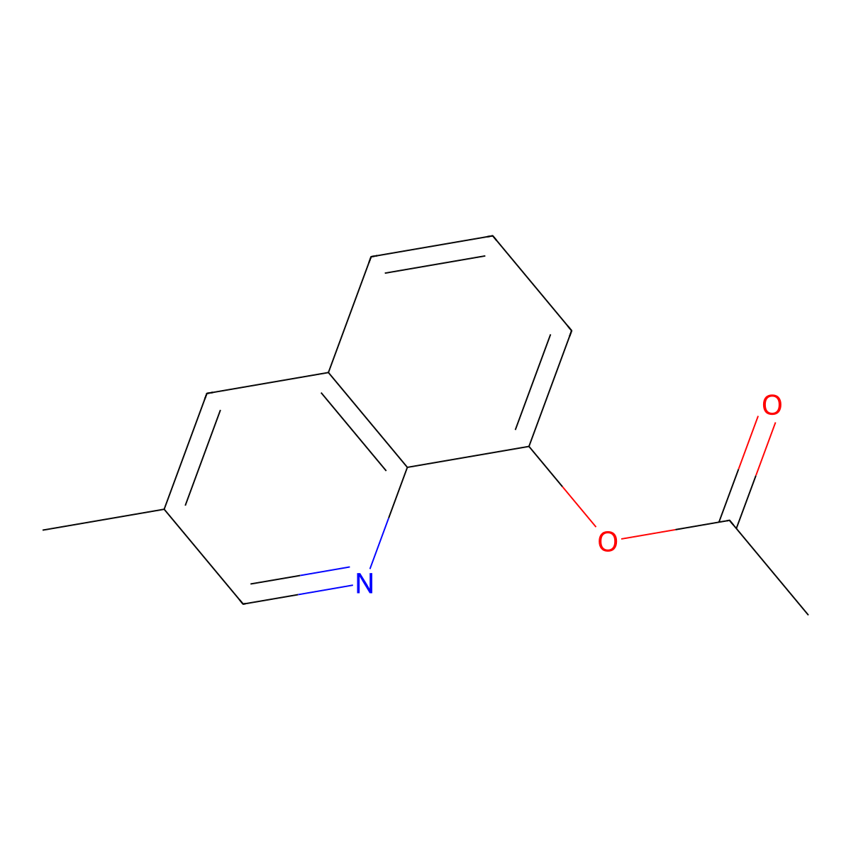 3-Methylquinolin-8-yl acetate molecular structure, CAS 185961-44-8