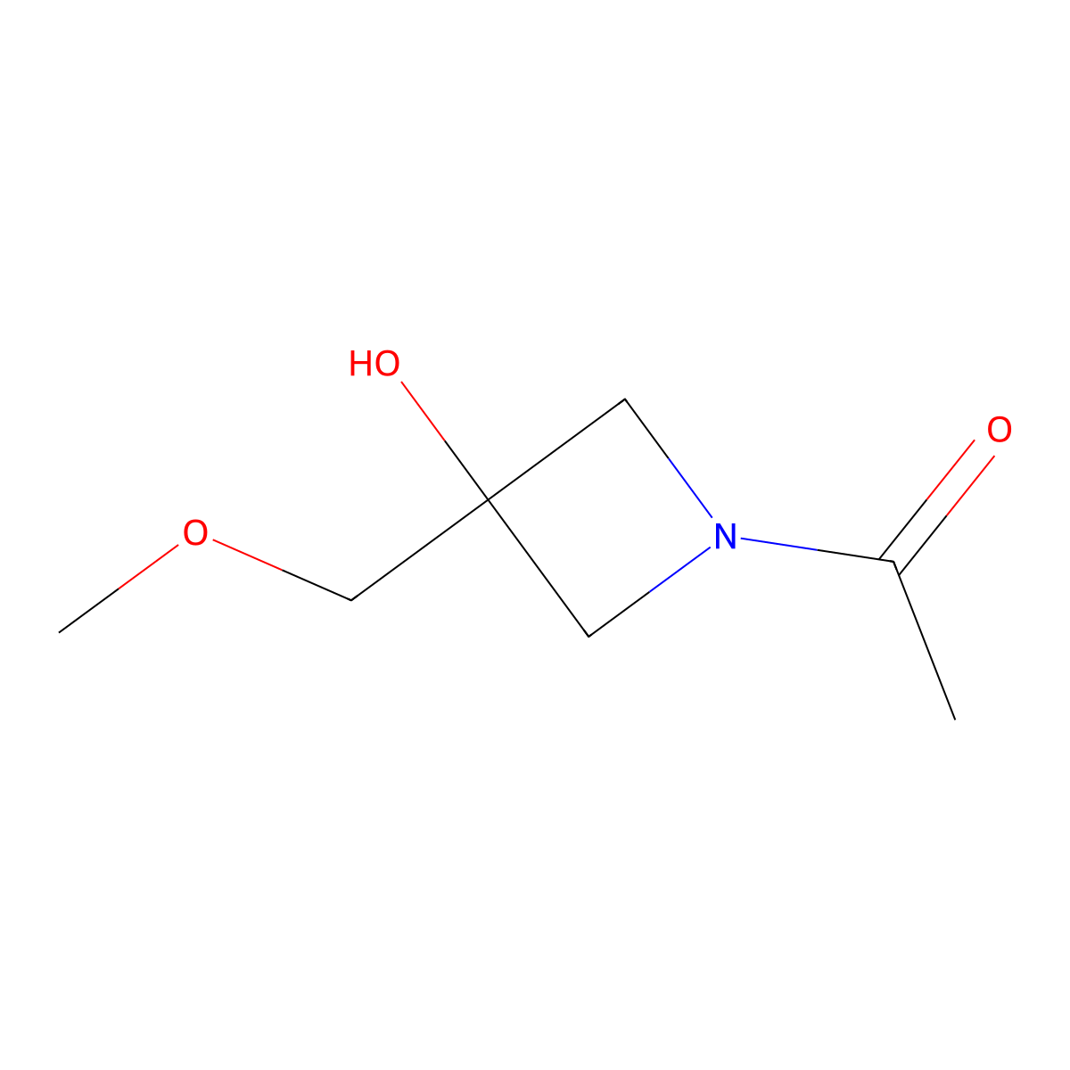 1-[3-Hydroxy-3-(methoxymethyl)azetidin-1-yl]ethan-1-one molecular structure, CAS 1859653-26-1