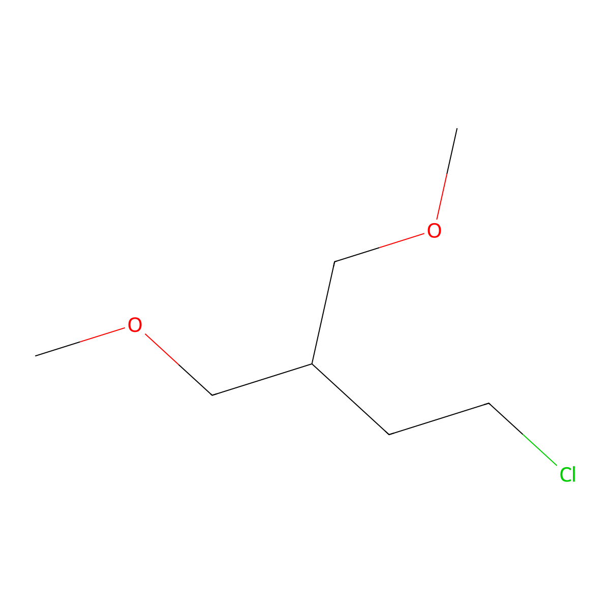 4-Chloro-1-methoxy-2-(methoxymethyl)butane molecular structure, CAS 1859664-70-2