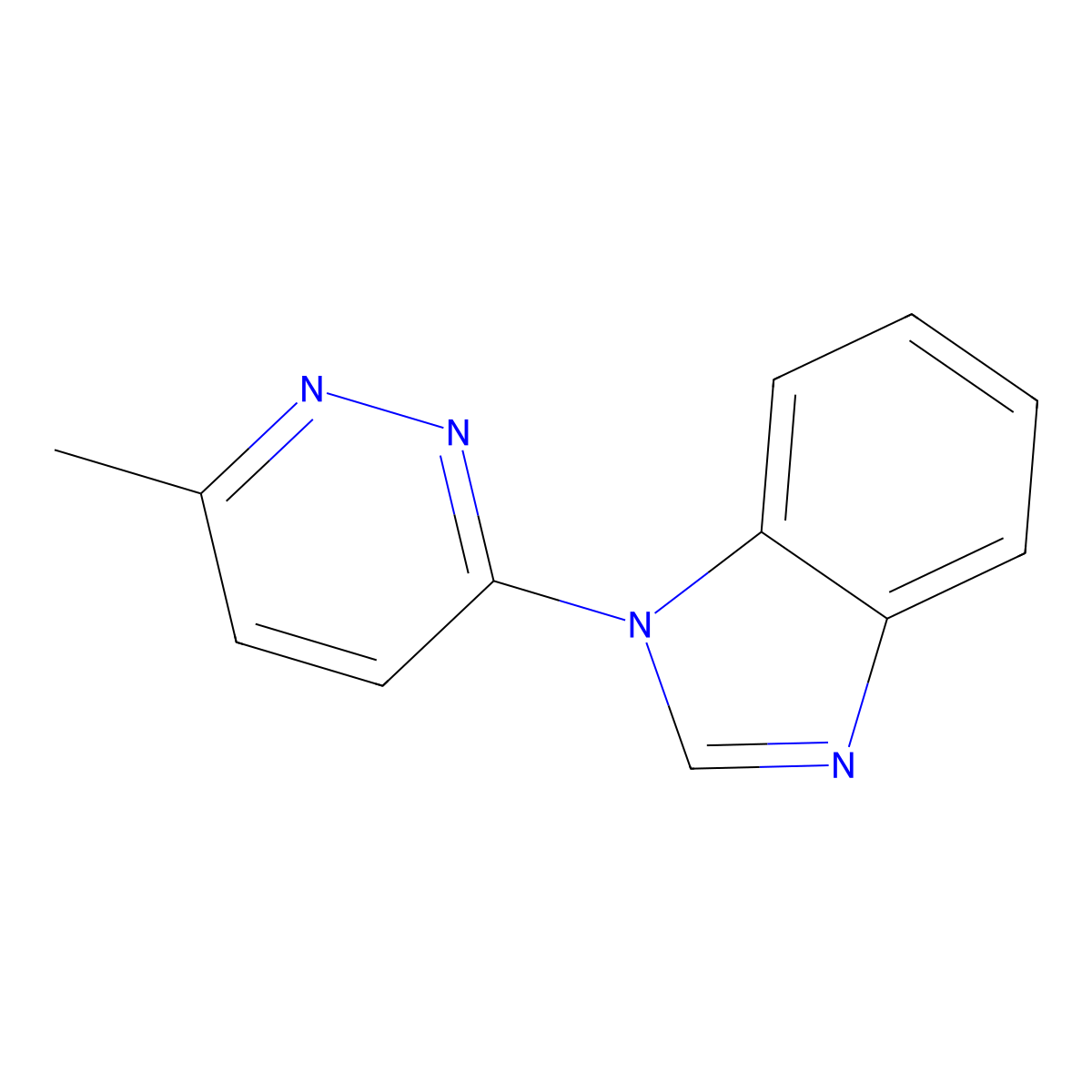 1-(6-methylpyridazin-3-yl)-1H-1,3-benzodiazole molecular structure, CAS 1859671-00-3