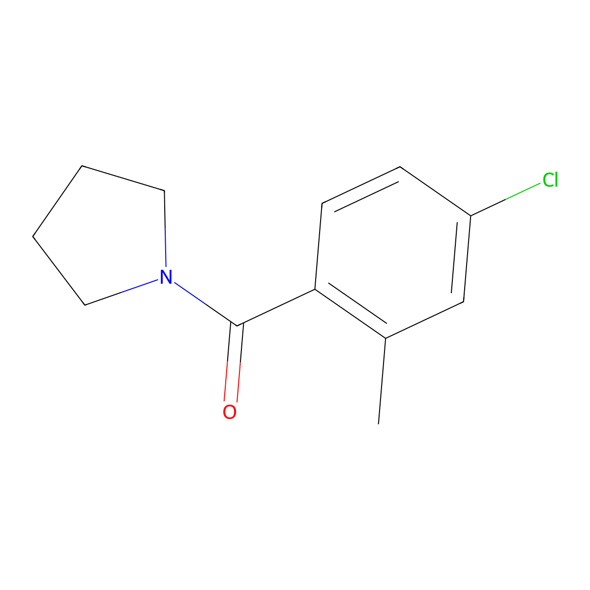 (4-Chloro-2-methylphenyl)(pyrrolidin-1-yl)methanone molecular structure, CAS 1859691-95-4