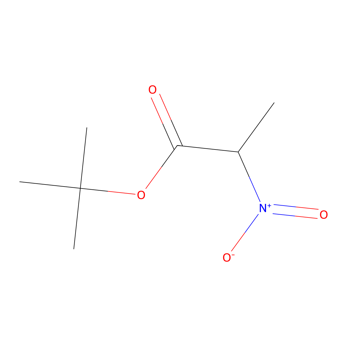 Tert-butyl 2-nitropropanoate molecular structure, CAS 18598-92-0