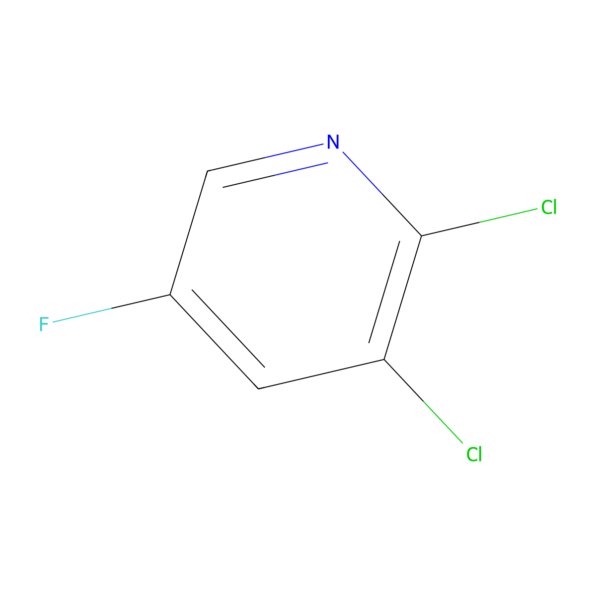 2,3-Dichloro-5-fluoropyridine molecular structure, CAS 185985-40-4