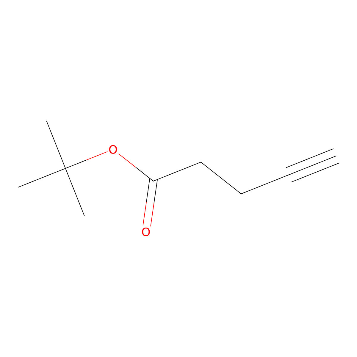 4-Pentynoic acid, 1,1-dimethylethyl ester molecular structure, CAS 185986-76-9