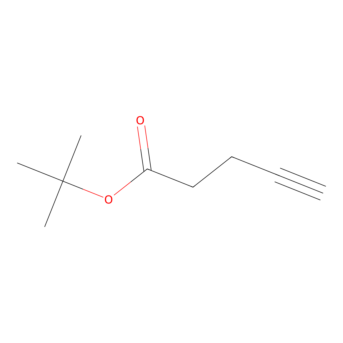 4-Pentynoic acid, 1,1-dimethylethyl ester molecular structure, CAS 185986-76-9