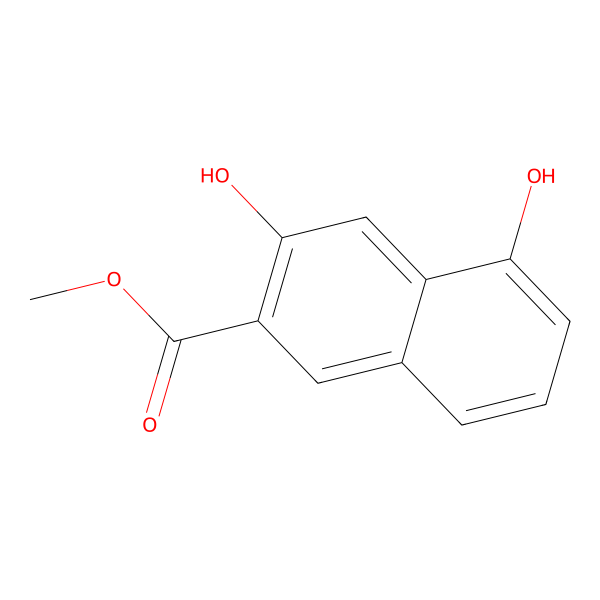 Methyl 3,5-dihydroxy-2-naphthoate molecular structure, CAS 185989-39-3