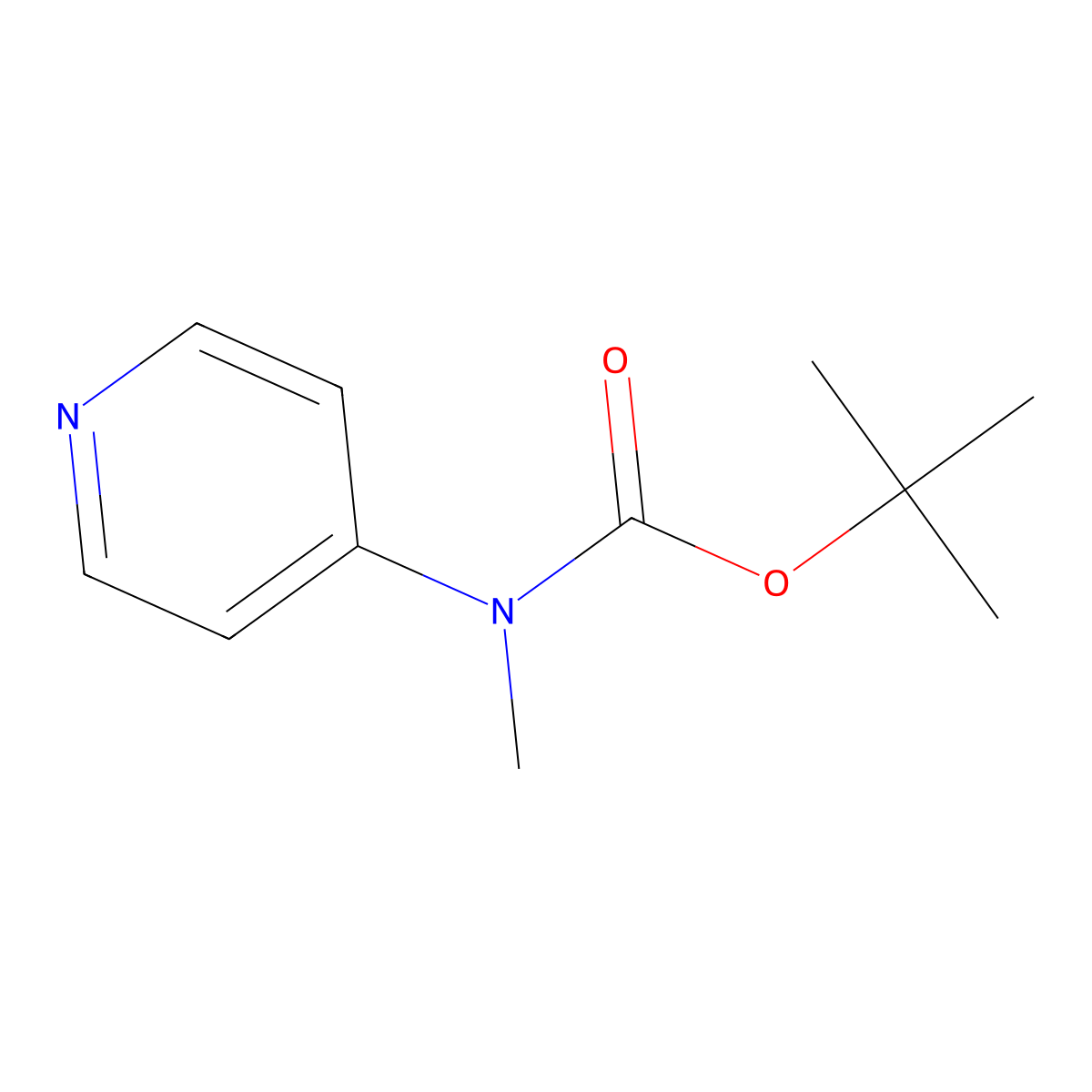 tert-butyl N-methyl-N-(pyridin-4-yl)carbamate molecular structure, CAS 1859894-92-0