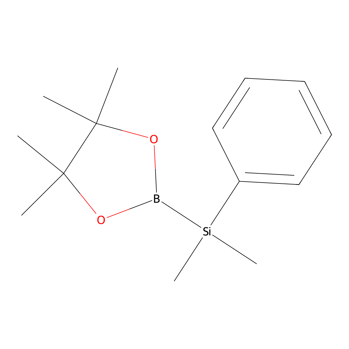 (Dimethylphenylsilyl) boronic acid pinacol ester molecular structure, CAS 185990-03-8