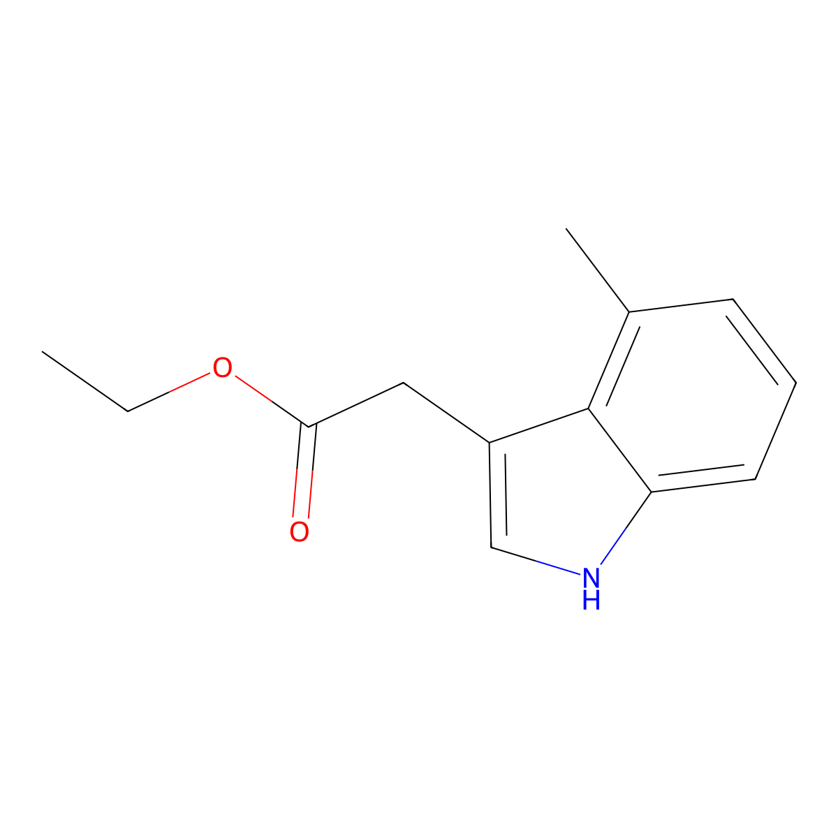 Ethyl 4-Methylindole-3-acetate molecular structure, CAS 1859912-52-9