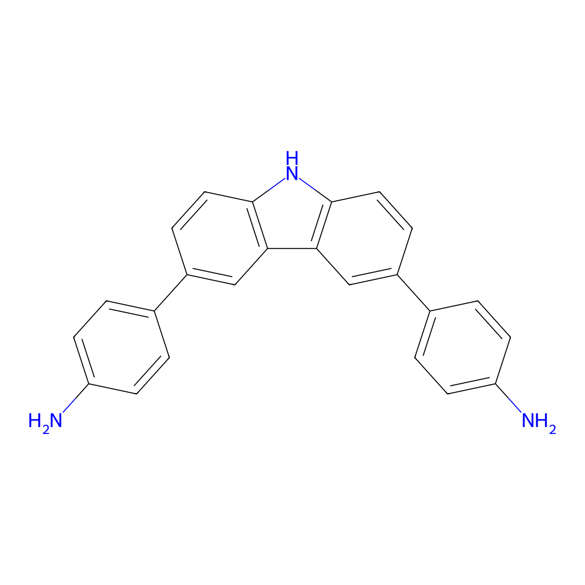 4,4'-(9h-Carbazole-3,6-diyl)dianiline molecular structure, CAS 1859947-37-7