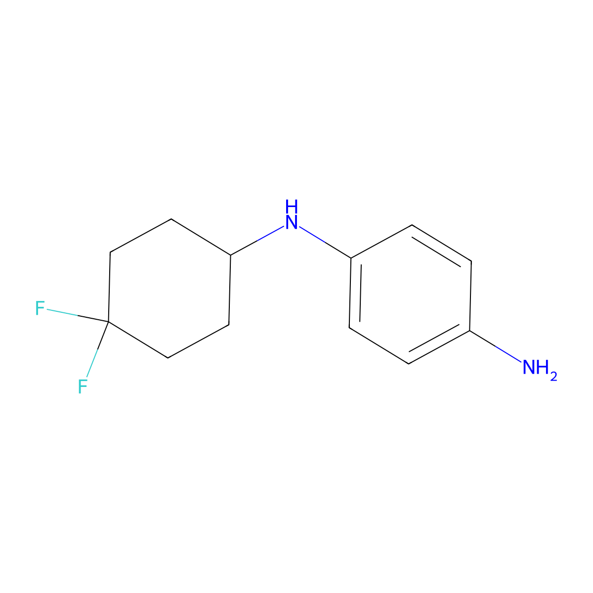 N1-(4,4-difluorocyclohexyl)benzene-1,4-diamine molecular structure, CAS 1859971-16-6