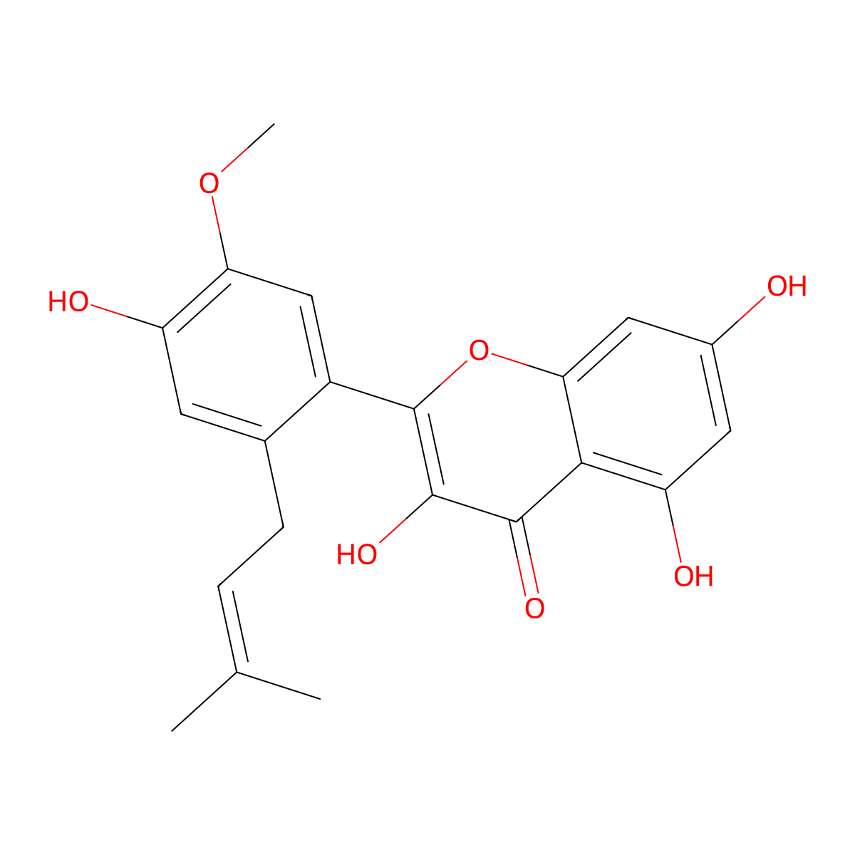 6'-Prenylisorhamnetin molecular structure, CAS 1859979-02-4