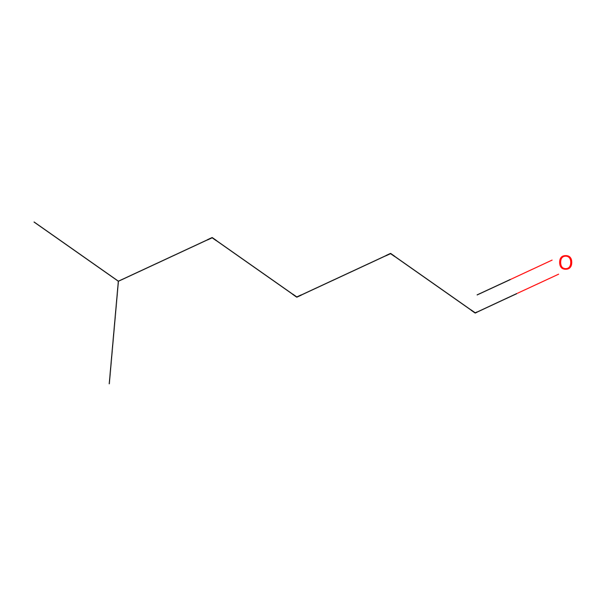 5-Methylhexan-1-al molecular structure, CAS 1860-39-5