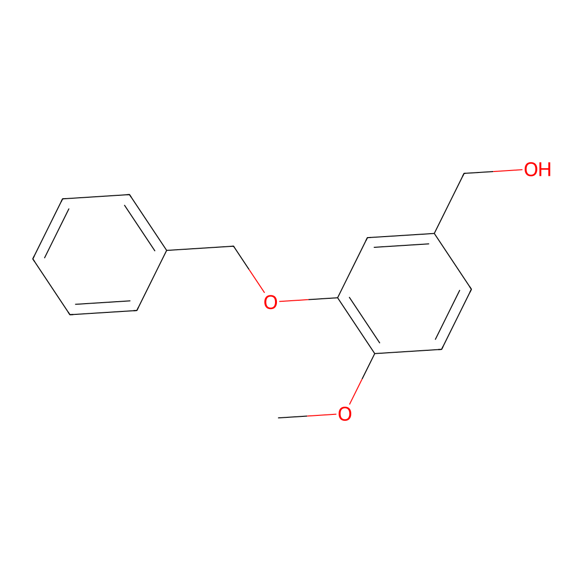 3-(Benzyloxy)-4-methoxybenzyl alcohol molecular structure, CAS 1860-60-2