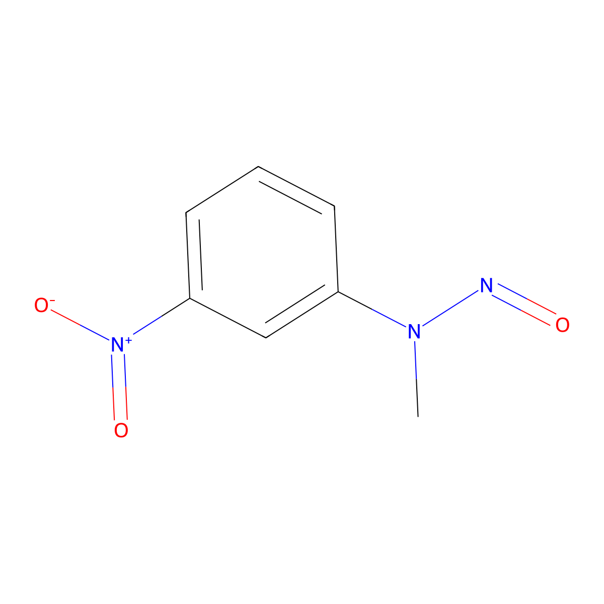 Aniline, N-methyl-m-nitro-N-nitroso- molecular structure, CAS 18600-50-5