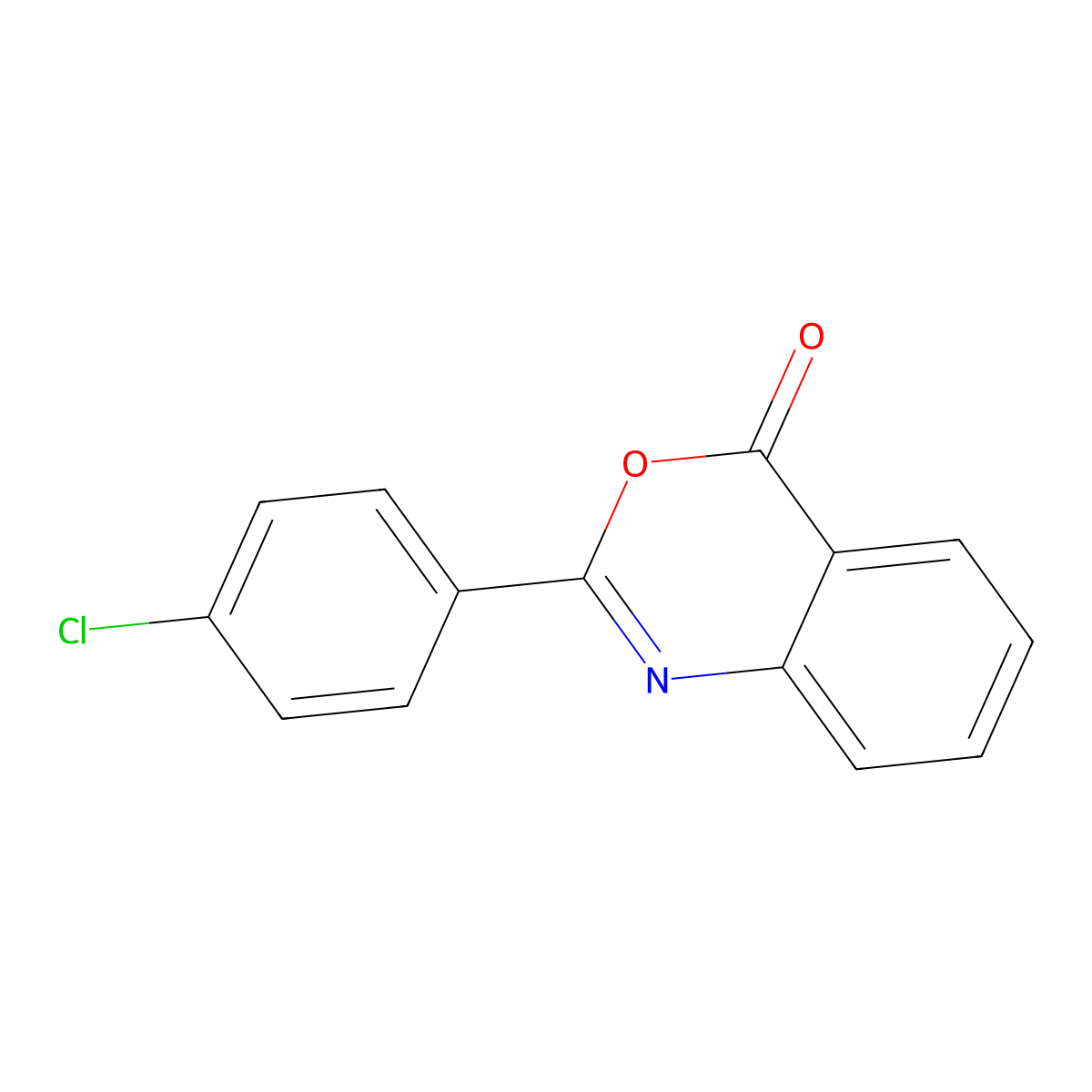2-(4-Chlorophenyl)-4H-benzo[d][1,3]oxazin-4-one molecular structure, CAS 18600-52-7
