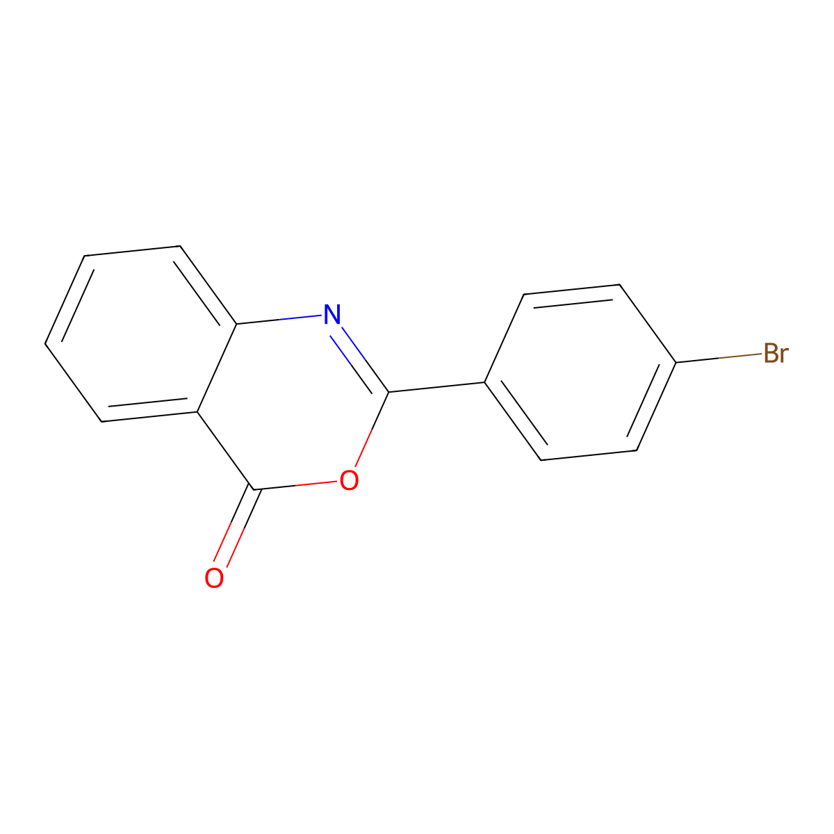 2-(4-Bromophenyl)-4H-3,1-benzoxazin-4-one molecular structure, CAS 18600-53-8