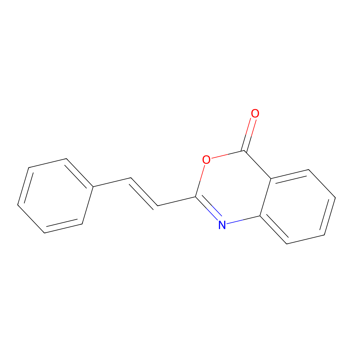 2-Styryl-4-oxo-3,1-benzoxazine molecular structure, CAS 18600-57-2