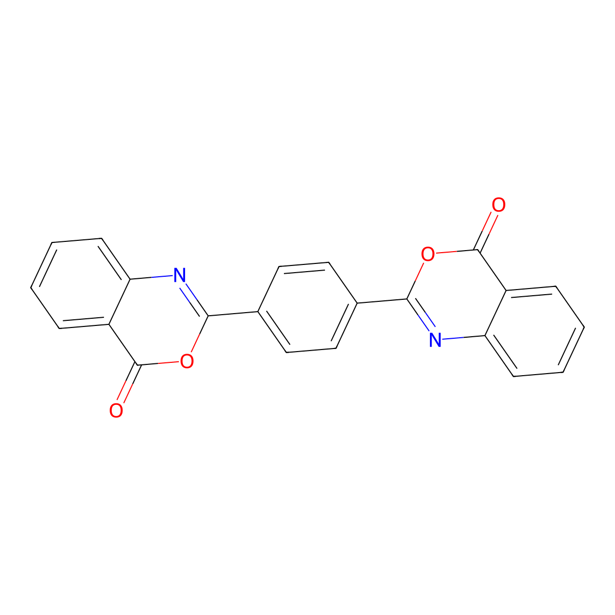 2,2'-(1,4-Phenylene)bis(3,1-benzoxazin-4-one) molecular structure, CAS 18600-59-4