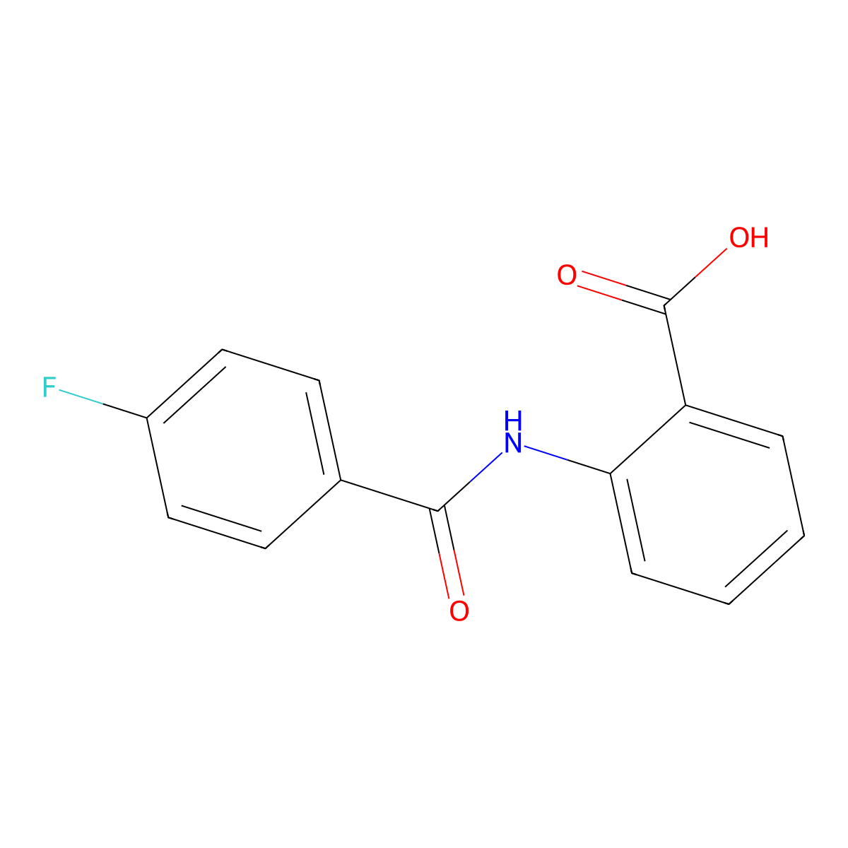 2-[(4-fluorobenzoyl)amino]benzoic Acid molecular structure, CAS 18600-61-8