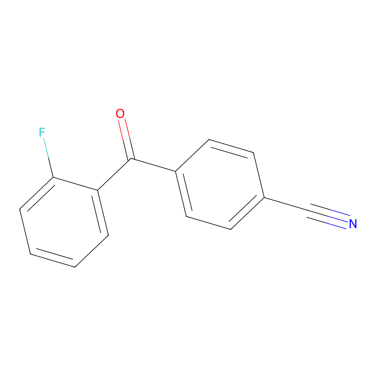 4-(2-Fluorobenzoyl)benzonitrile molecular structure, CAS 186000-51-1