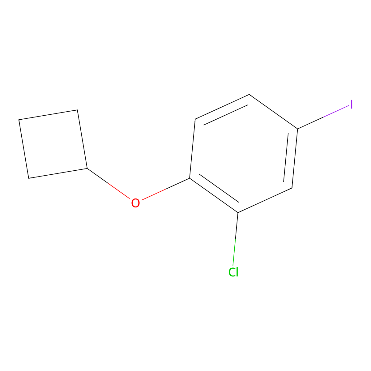 2-Chloro-1-cyclobutoxy-4-iodobenzene molecular structure, CAS 1860005-00-0