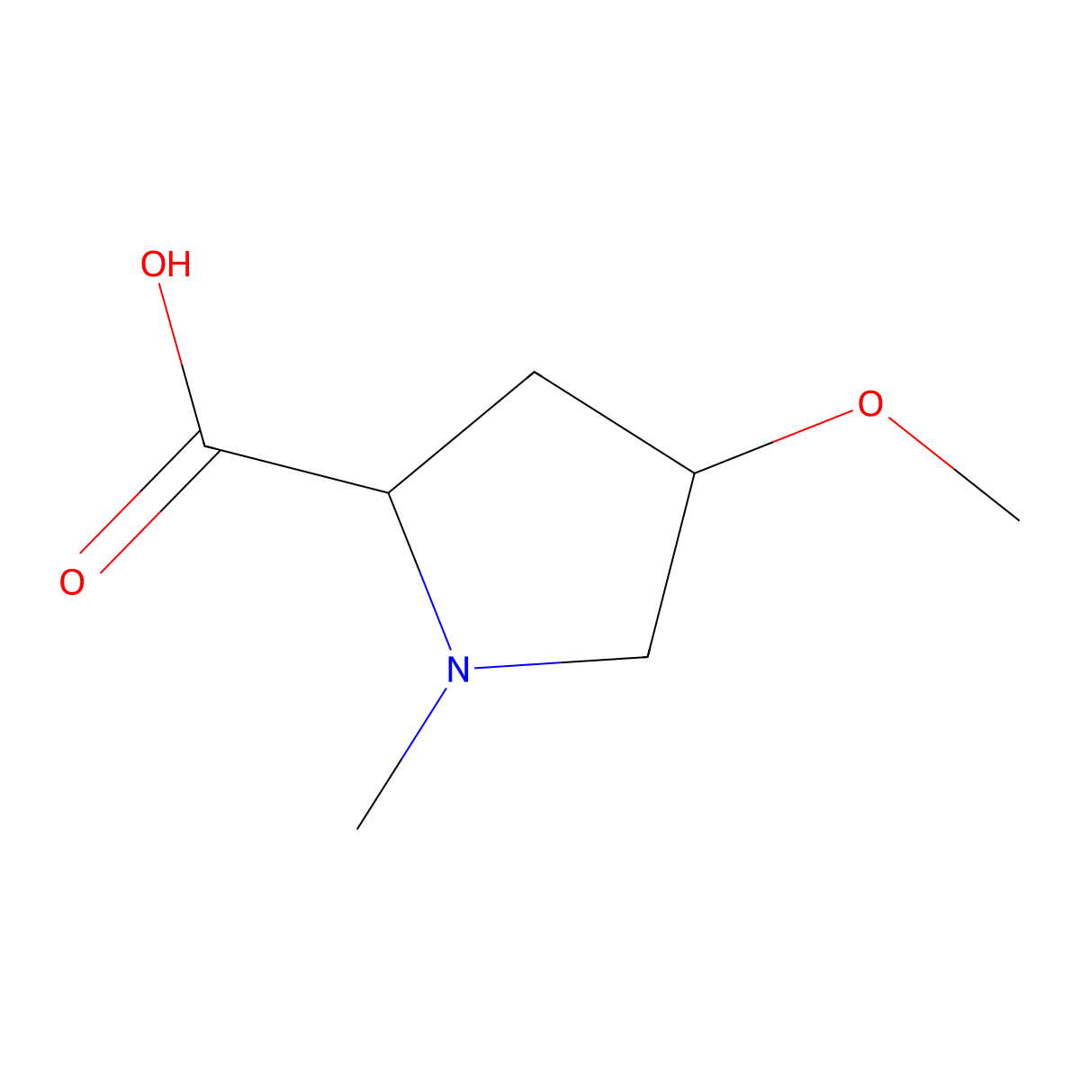 (2S,4S)-4-Methoxy-1-methylpyrrolidine-2-carboxylic acid molecular structure, CAS 1860012-46-9