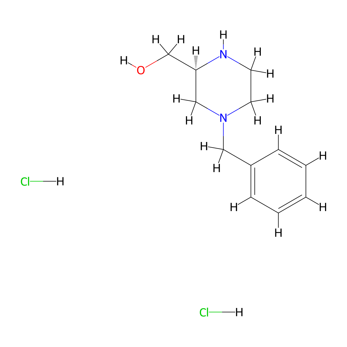 [(2S)-4-benzylpiperazin-2-yl]methanol dihydrochloride molecular structure, CAS 1860012-50-5