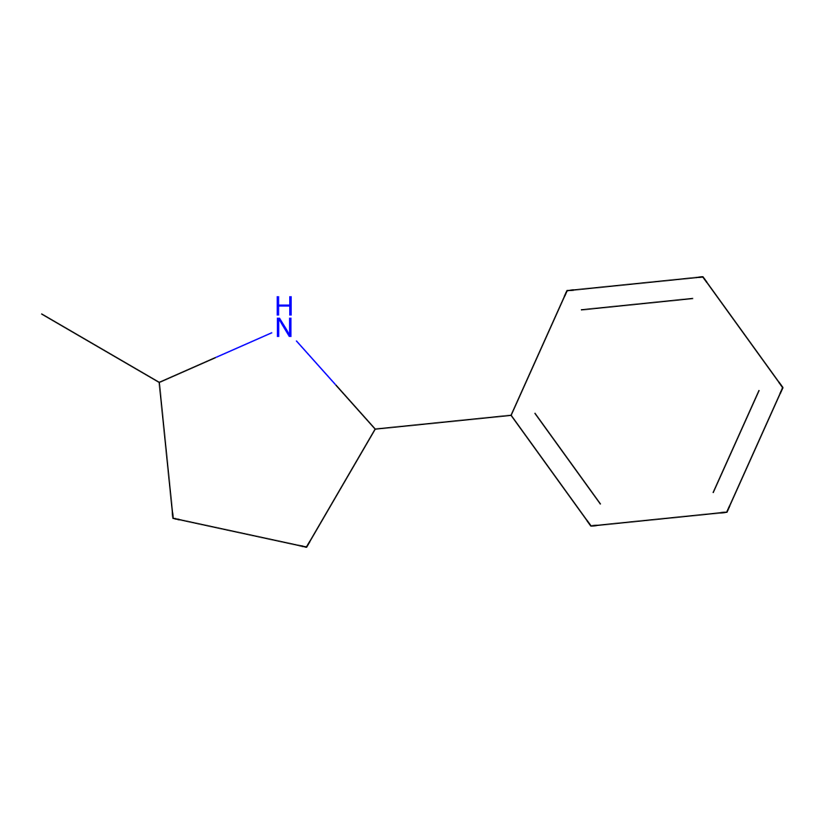 (2S)-2-Methyl-5-phenylpyrrolidine molecular structure, CAS 1860017-96-4