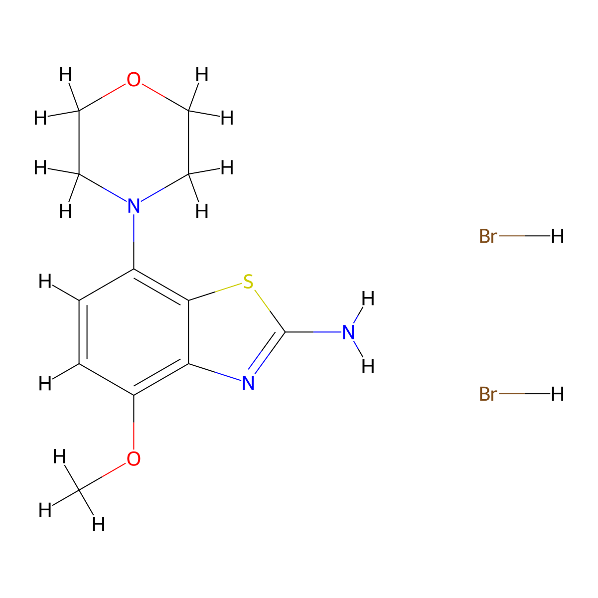 4-Methoxy-7-(morpholin-4-yl)-1,3-benzothiazol-2-amine dihydrobromide molecular structure, CAS 1860028-17-6