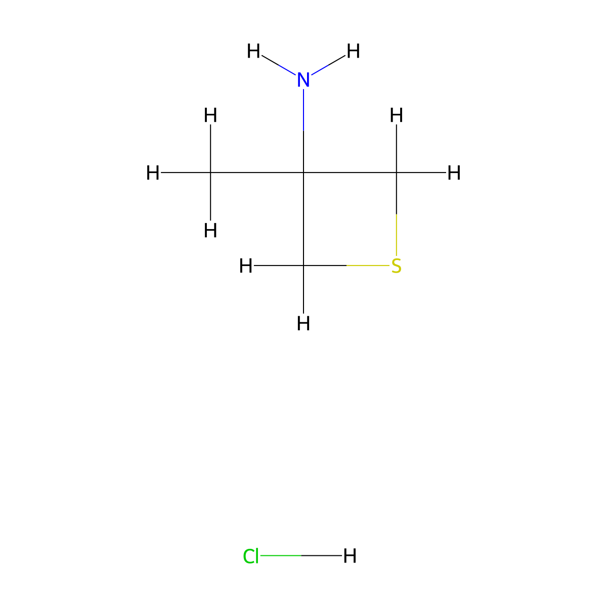 3-Methylthietan-3-amine hydrochloride molecular structure, CAS 1860028-19-8