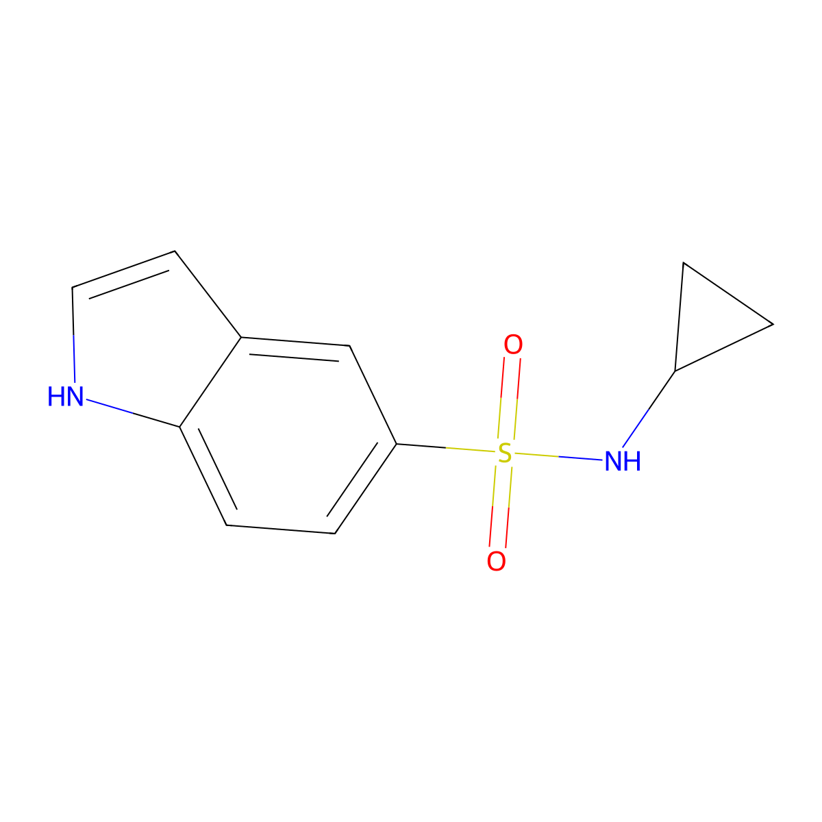 N-Cyclopropyl-1H-indole-5-sulfonamide molecular structure, CAS 1860028-27-8