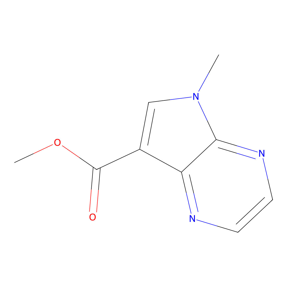 5-Methyl-5H-pyrrolo[2,3-b]pyrazine-7-carboxylic acid methyl ester molecular structure, CAS 1860028-29-0