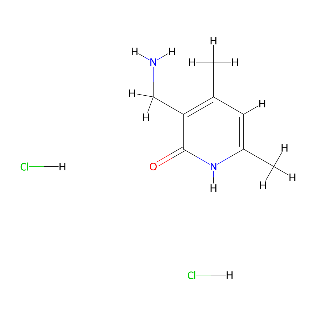3-(Aminomethyl)-4,6-dimethylpyridin-2(1H)-one dihydrochloride molecular structure, CAS 1860028-30-3