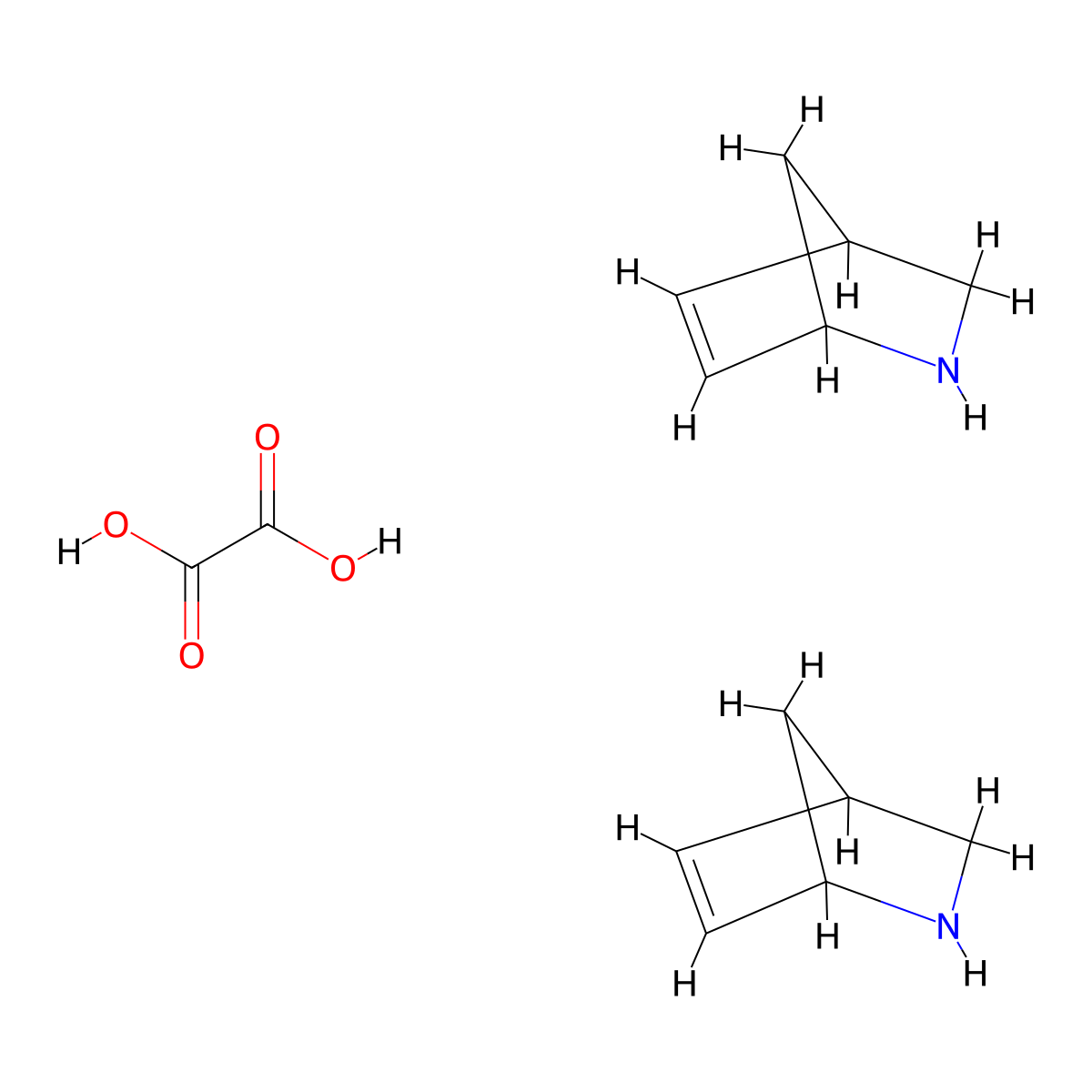 2-Azabicyclo[2.2.1]hept-5-ene hemioxalate molecular structure, CAS 1860028-31-4